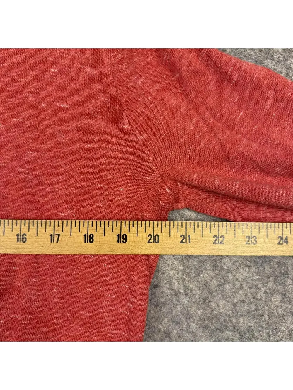 J. Crew Men’s Lightweight Sweatshirt Heather Red Medium Cotton EUC 796